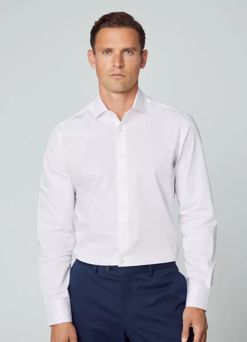 Hackett London Slim Fit Hemd Gestreift Herren White/Pink Hemden
