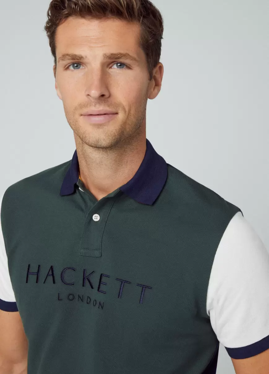 Poloshirts Poloshirt Heritage Classic Fit Dark Green Hackett London Herren - 1