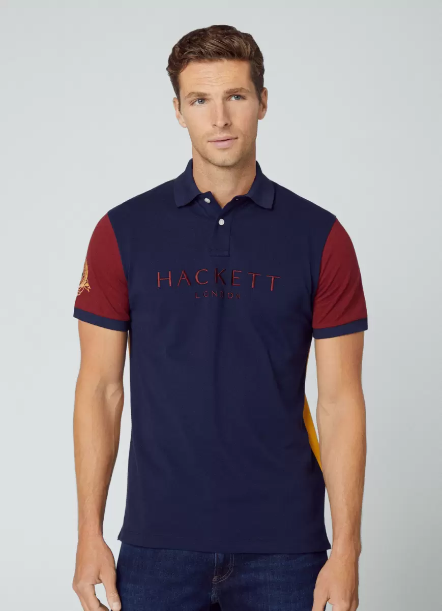 Poloshirts Poloshirt Heritage Classic Fit Herren Navy Hackett London - 1