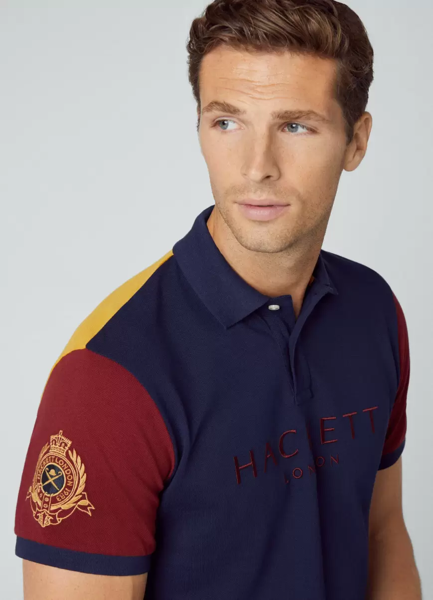 Poloshirts Poloshirt Heritage Classic Fit Herren Navy Hackett London