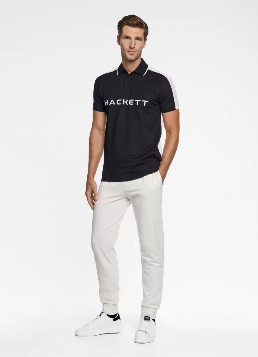 Hackett London Black Poloshirts Poloshirt Baumwolle Hs Classic Fit Herren - 3