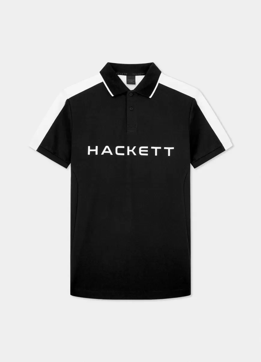 Hackett London Black Poloshirts Poloshirt Baumwolle Hs Classic Fit Herren - 4