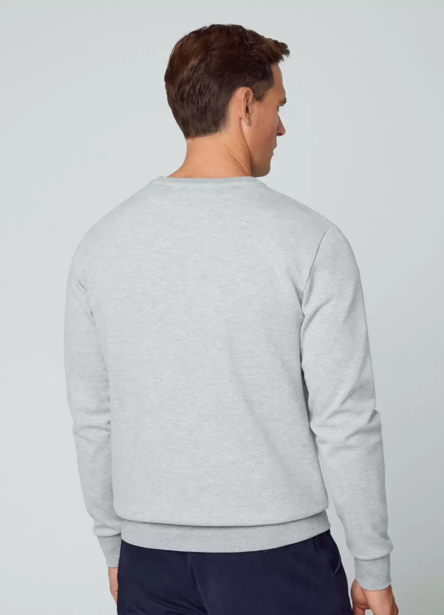 Light Grey Herren Sweatshirts & Hoodies Hackett London Pullover Doppelstrick - 2