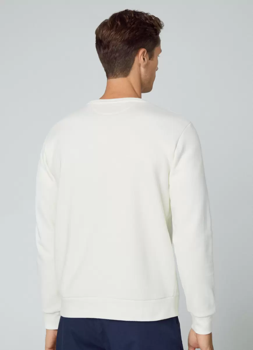Herren Antique White Sweatshirts & Hoodies Hackett London Pullover Heritage Logo Gestickt - 2
