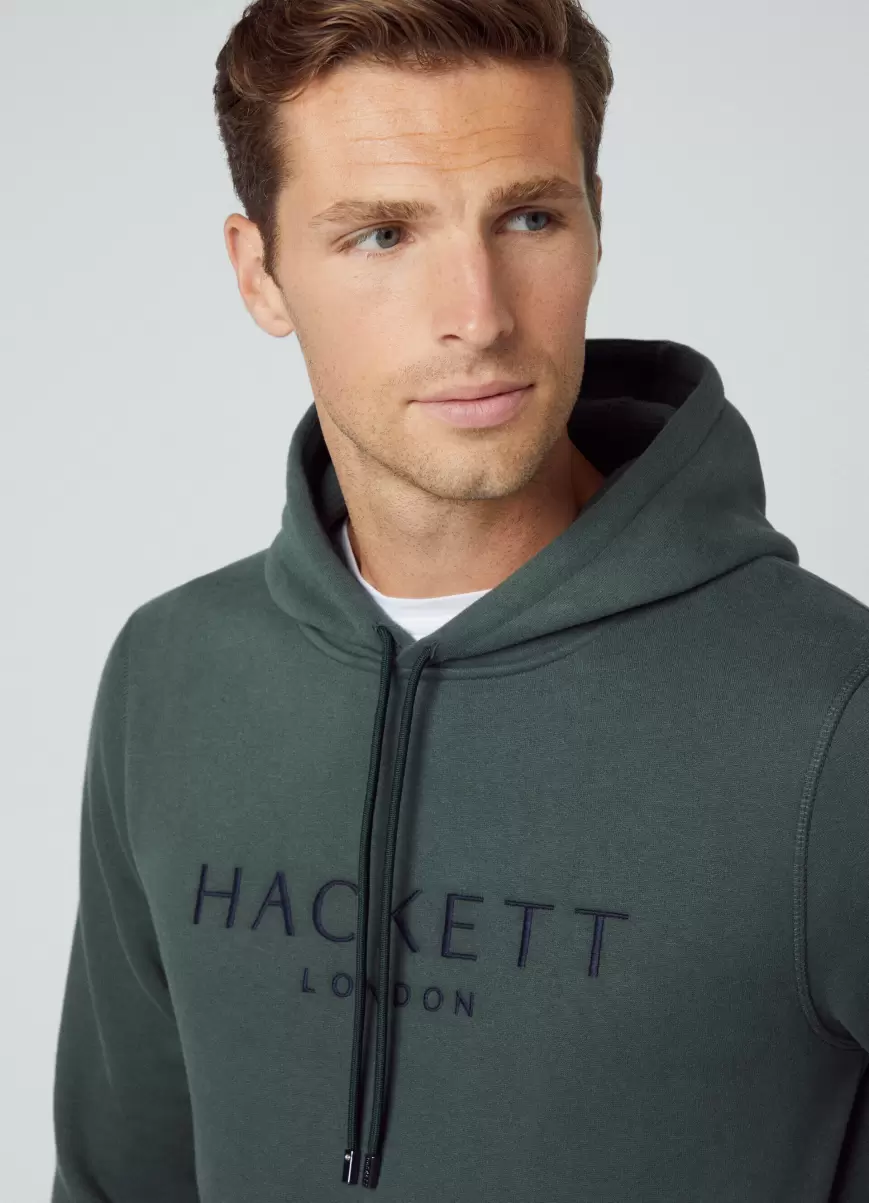 Herren Dark Green Hoodie Kapuze Heritage Hackett London Sweatshirts & Hoodies - 1