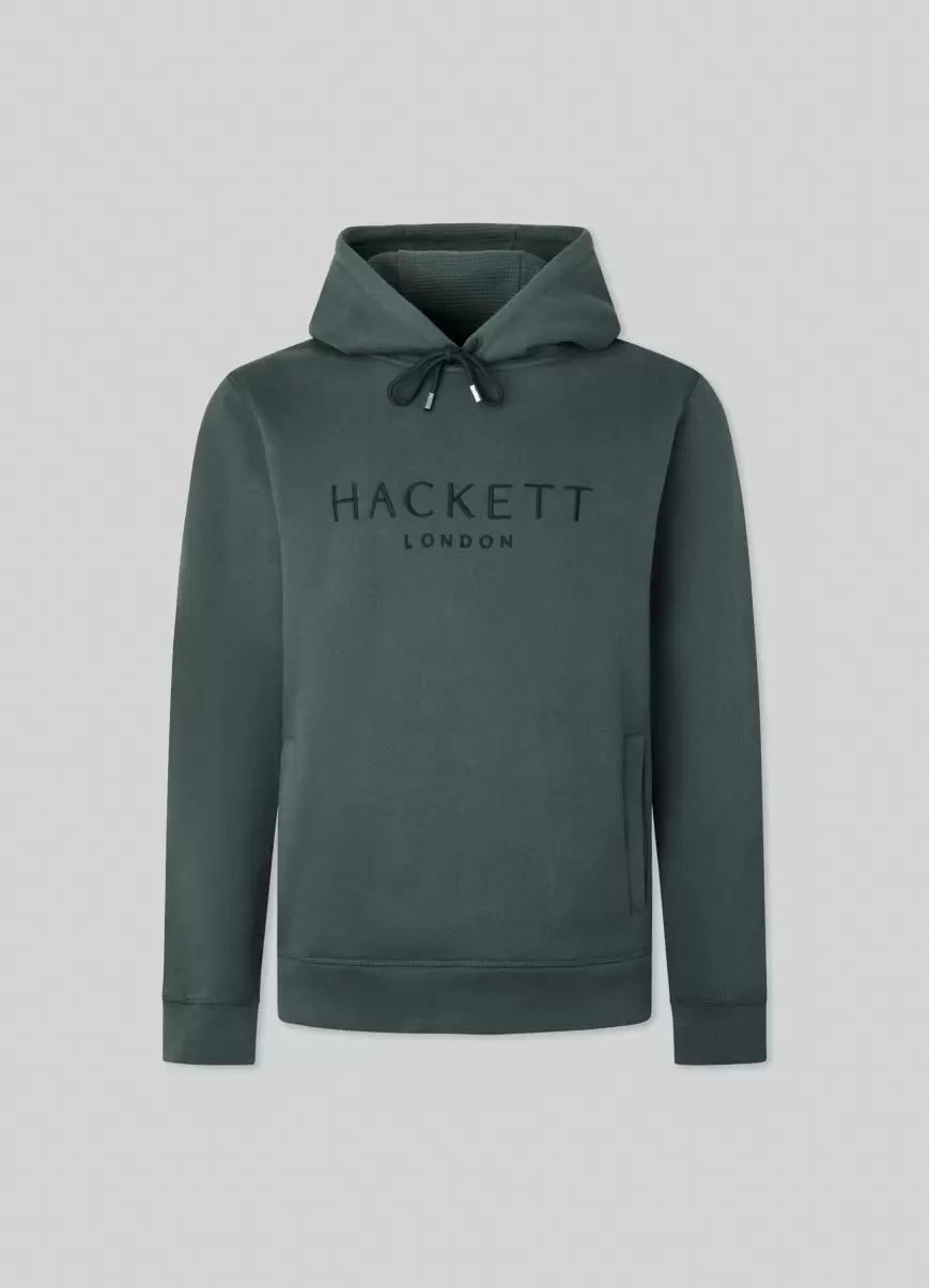 Herren Dark Green Hoodie Kapuze Heritage Hackett London Sweatshirts & Hoodies - 4