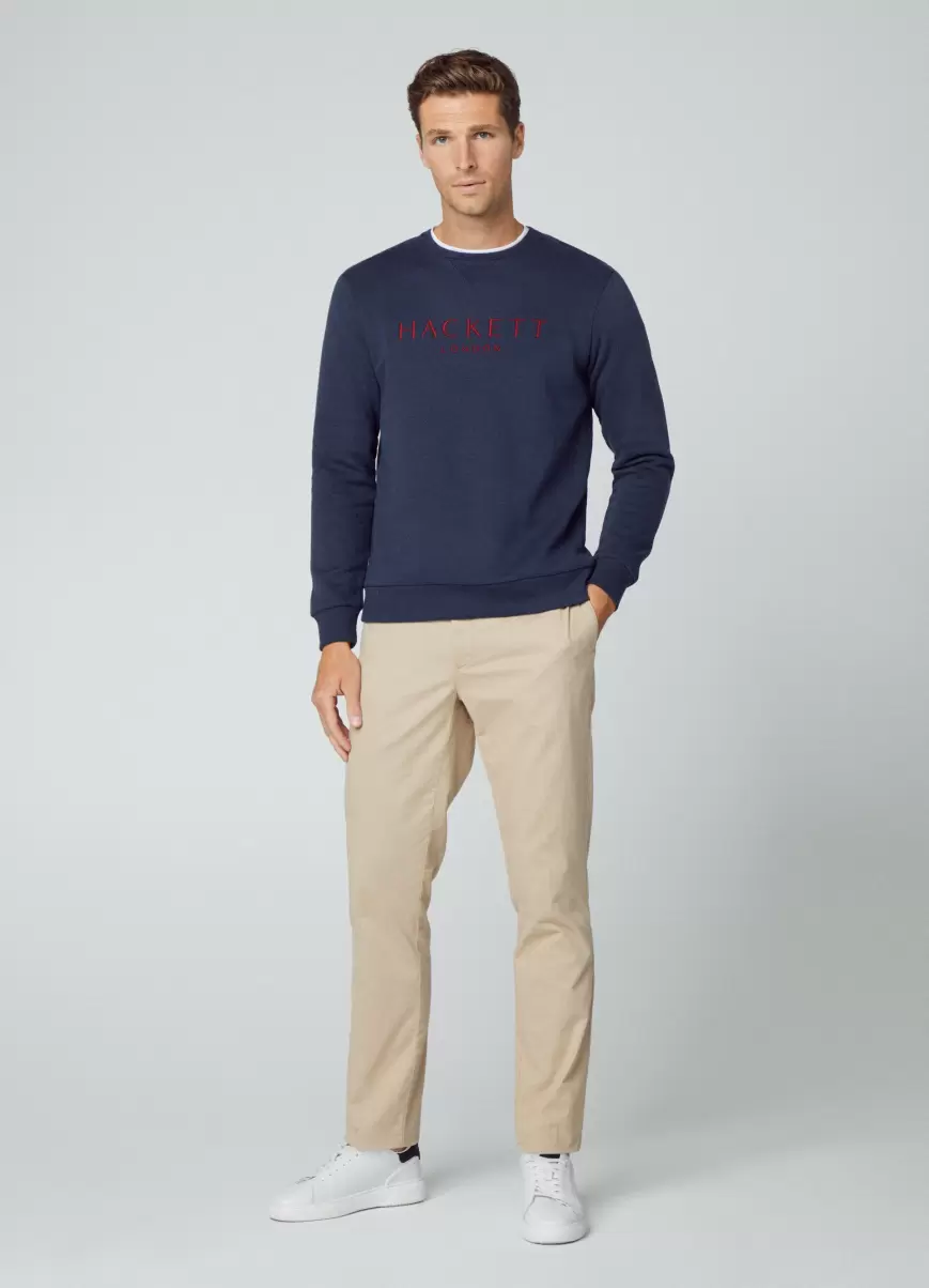 Sweatshirts & Hoodies Pullover Heritage Logo Gestickt Herren Navy Hackett London - 3