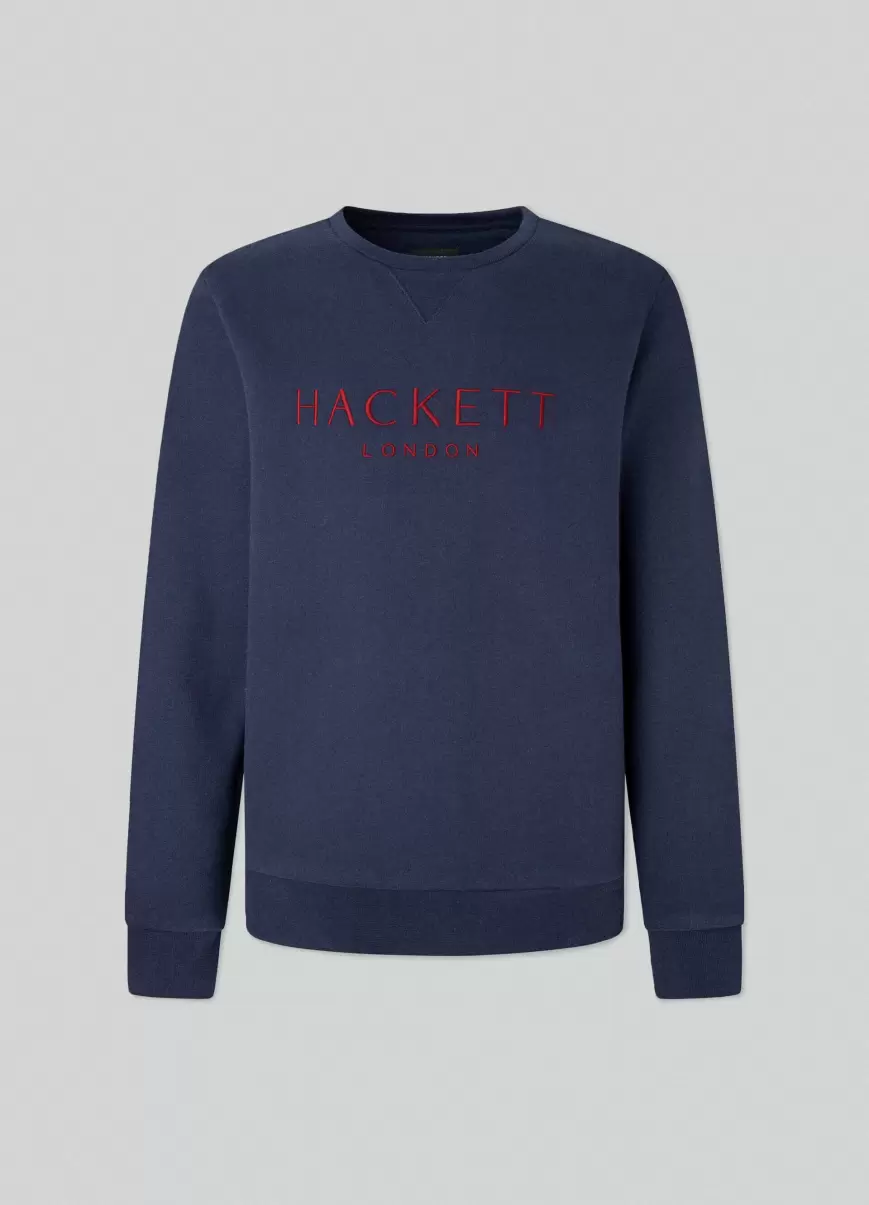 Sweatshirts & Hoodies Pullover Heritage Logo Gestickt Herren Navy Hackett London - 4