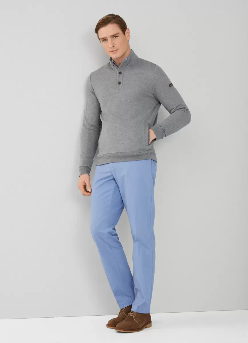 Hackett London Marl Grey Herren Sweatshirts & Hoodies Pullover Fleece Classic Fit - 3