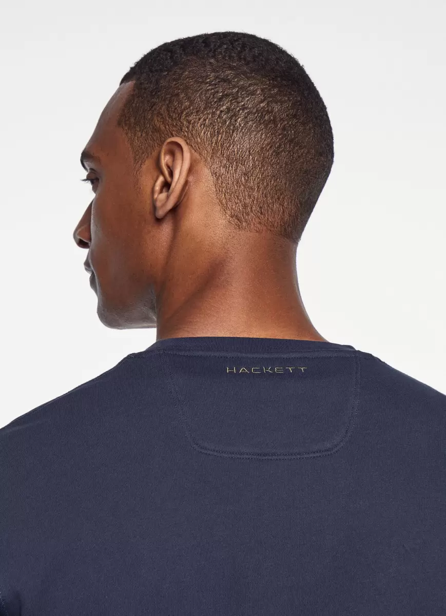 Sweatshirts & Hoodies Navy Sweatshirt Aston Martin Rundausschnitt Hackett London Herren - 3