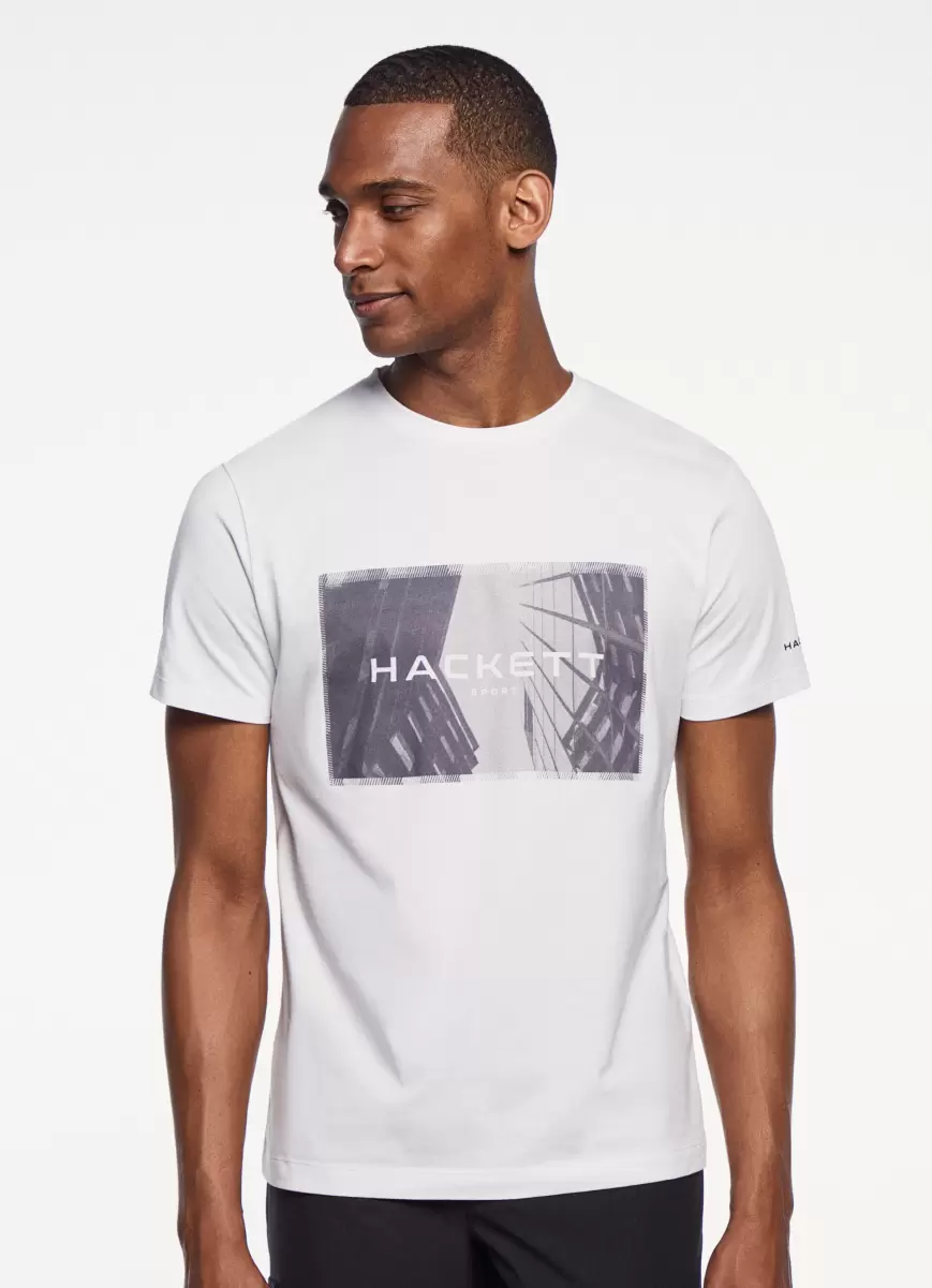 T-Shirt Design Classic Fit T-Shirts Hackett London Herren White - 1