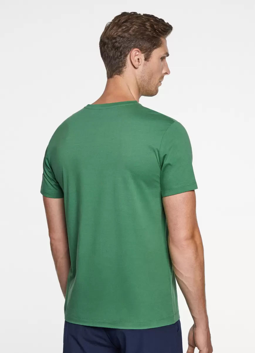 Green Hackett London T-Shirt Basic Logodruck T-Shirts Herren - 2
