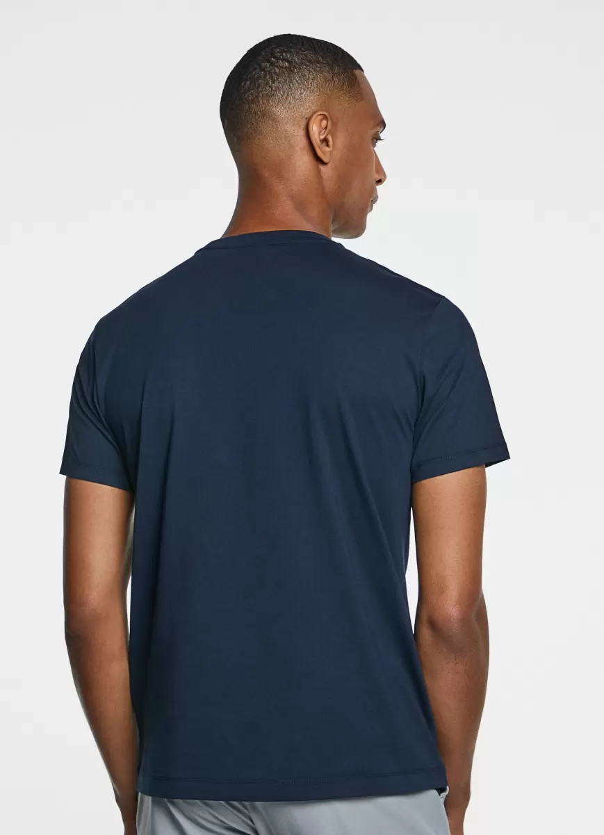 T-Shirts Herren Navy Hackett London Baumwoll-T-Shirt Basic - 2