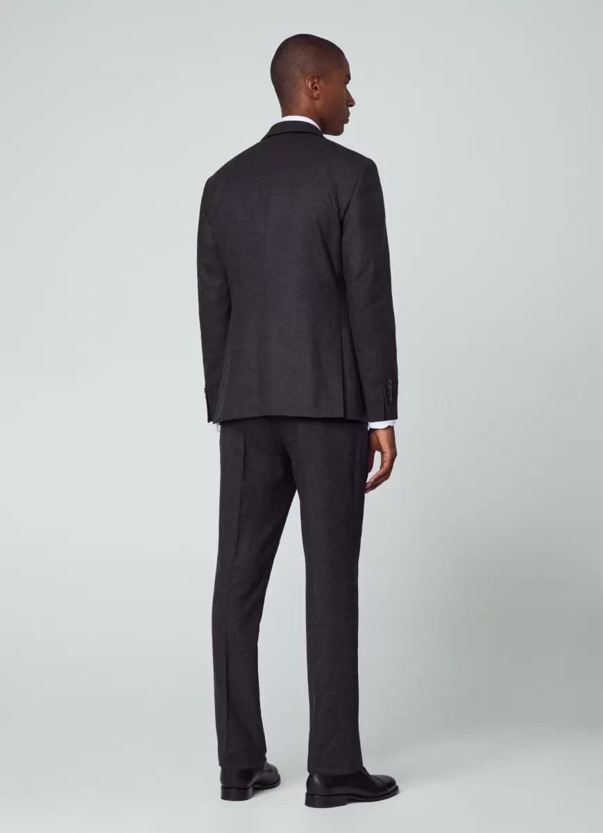 Anzug Wolle Wasserabweisend Herren Charcoal Grey Anzüge Hackett London - 3