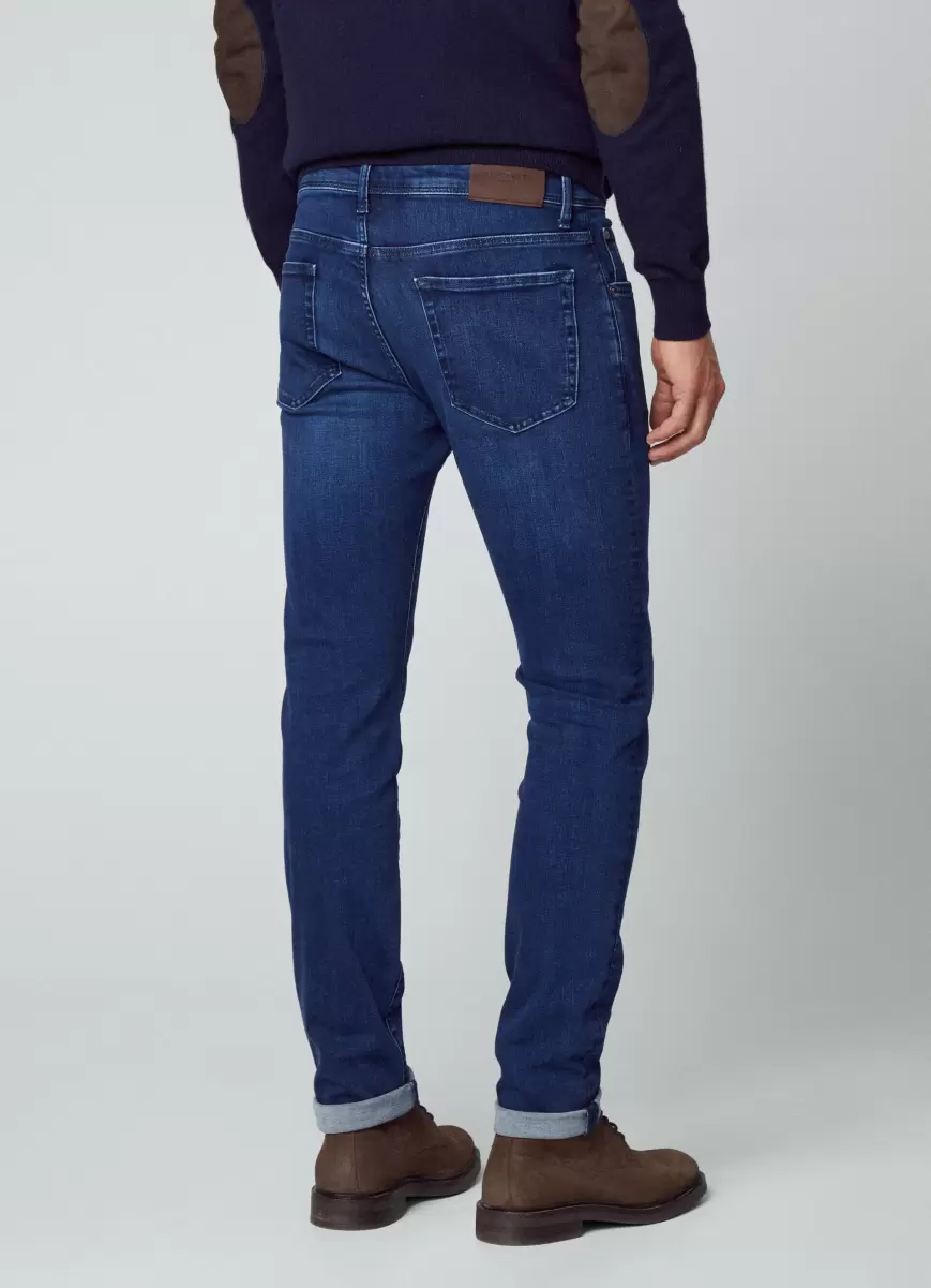 Herren Jeans Hackett London Denim Blue Jeans Blue Powerflex Slim Fit - 3