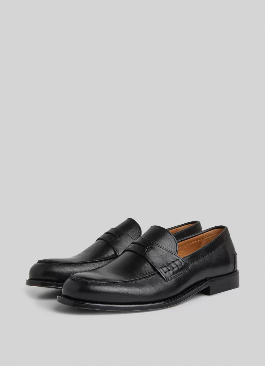 Hackett London Formale Schuhe Herren Pennyloafer Leder Black - 1