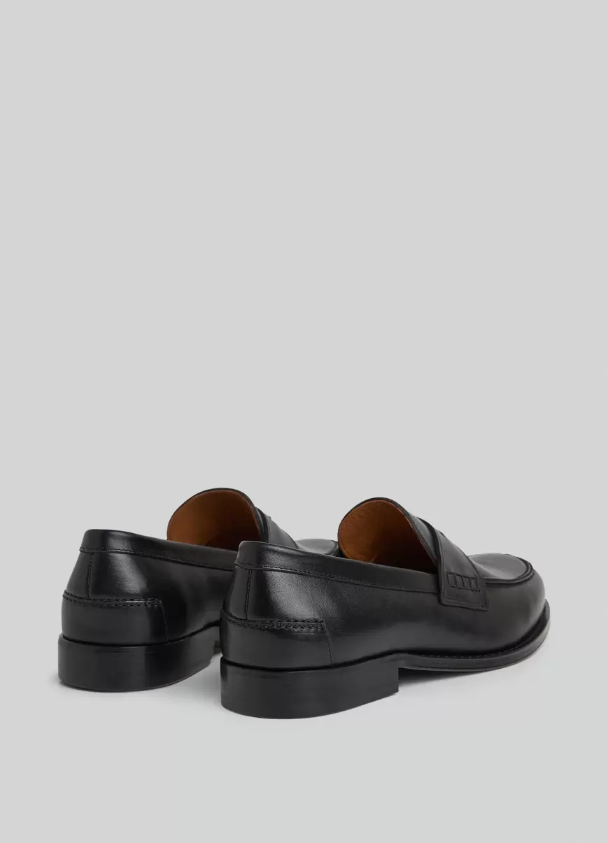 Hackett London Formale Schuhe Herren Pennyloafer Leder Black - 3