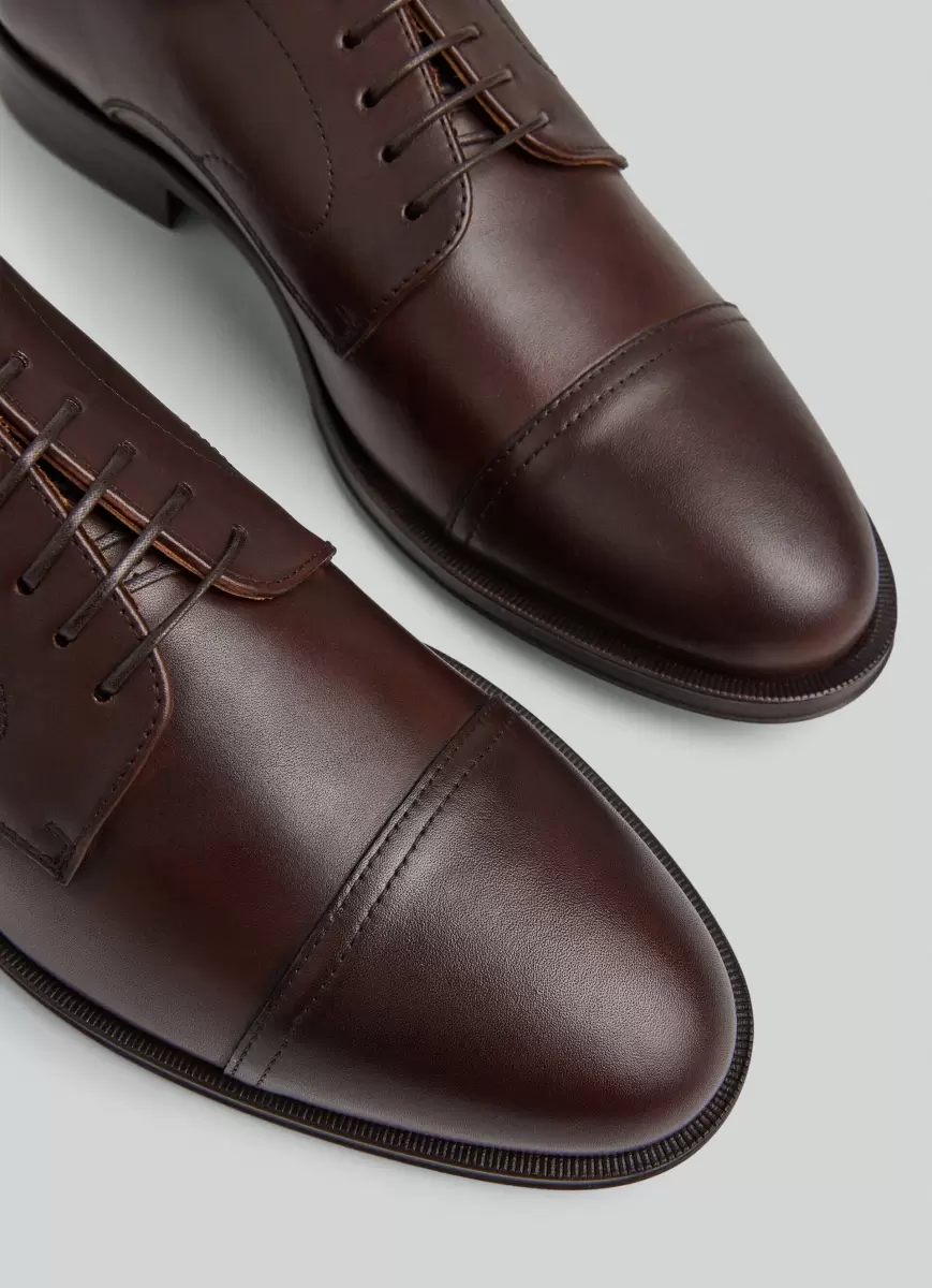 Hackett London Formale Schuhe Herren Dark Brown Blucher Leder - 4