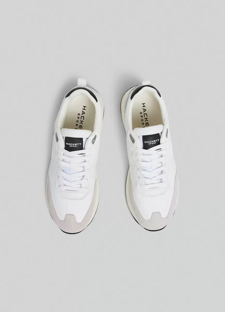 Hackett London Laufsneaker Leder Sneakers White Herren - 2