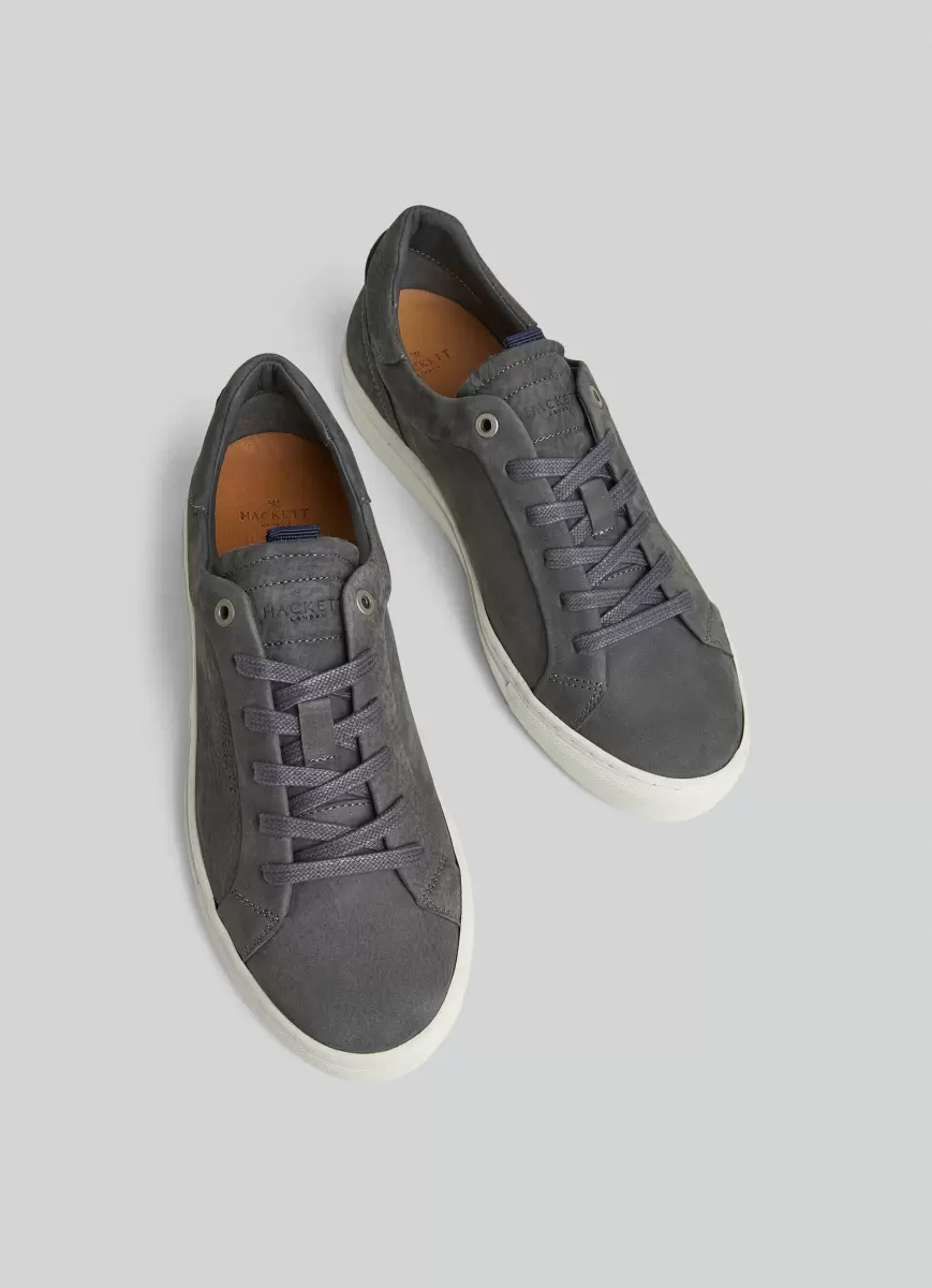 Sneaker Wildleder Cupsohle Herren Hackett London Sneakers Dark Grey - 2