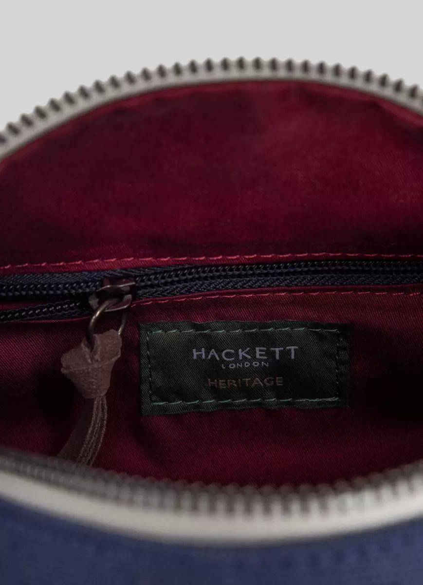 Hackett London Taschen & Reisegepäck Navy Herren Kulturtasche Baumwolle Sportlich - 2