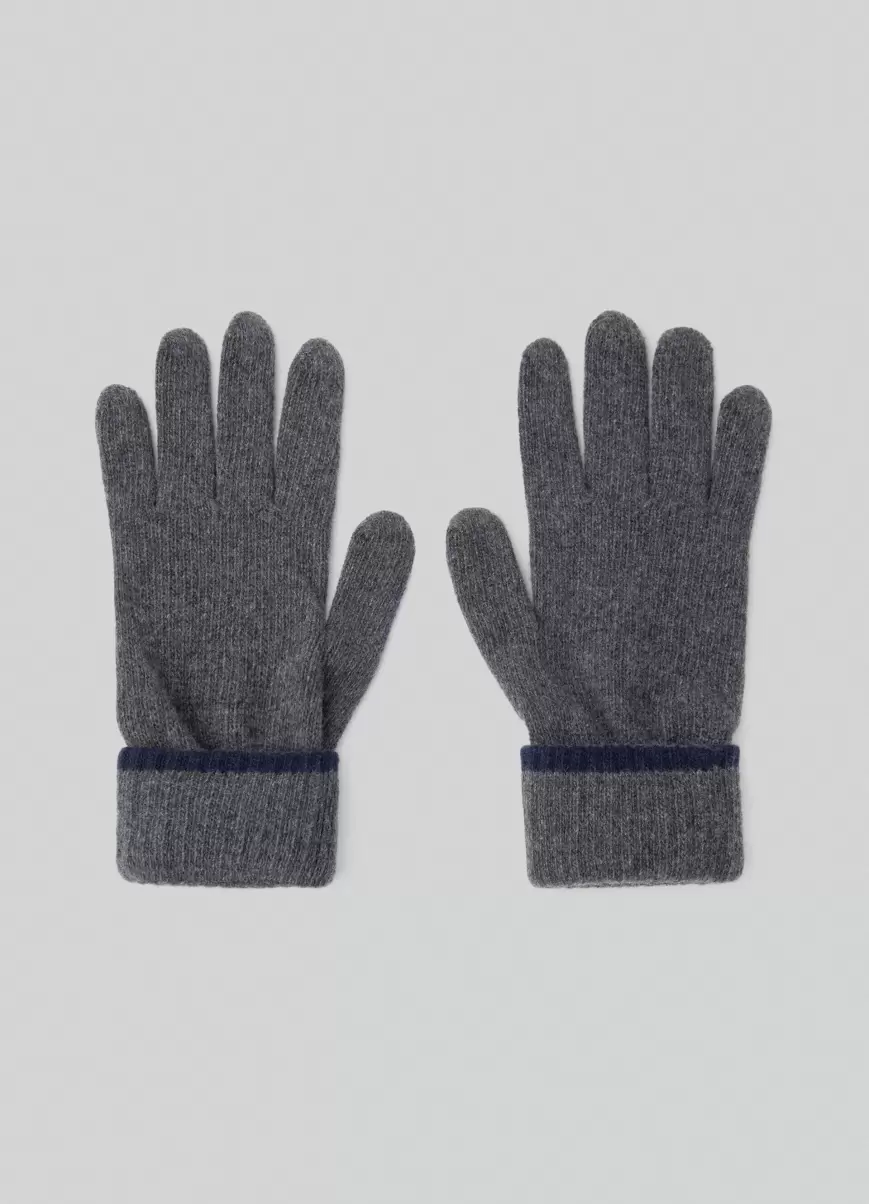 Herren Hackett London Grey Handschuhe Kaschmir Schals & Mützen