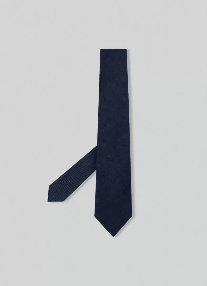 Herren Hackett London Navy Krawatten & Einstecktücher Krawatte Twill Einfarbig - 1