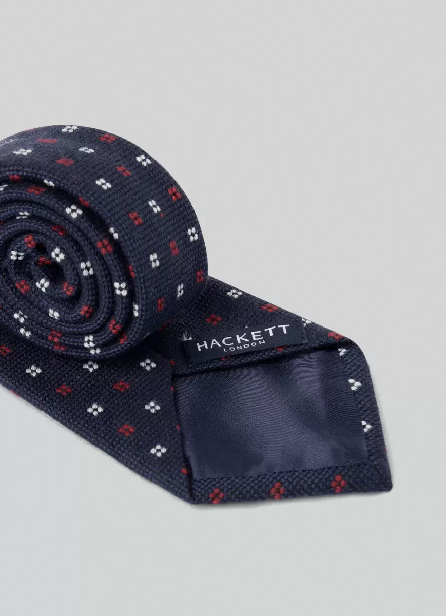 Hackett London Herren Krawatte Blumen Krawatten & Einstecktücher Navy - 1
