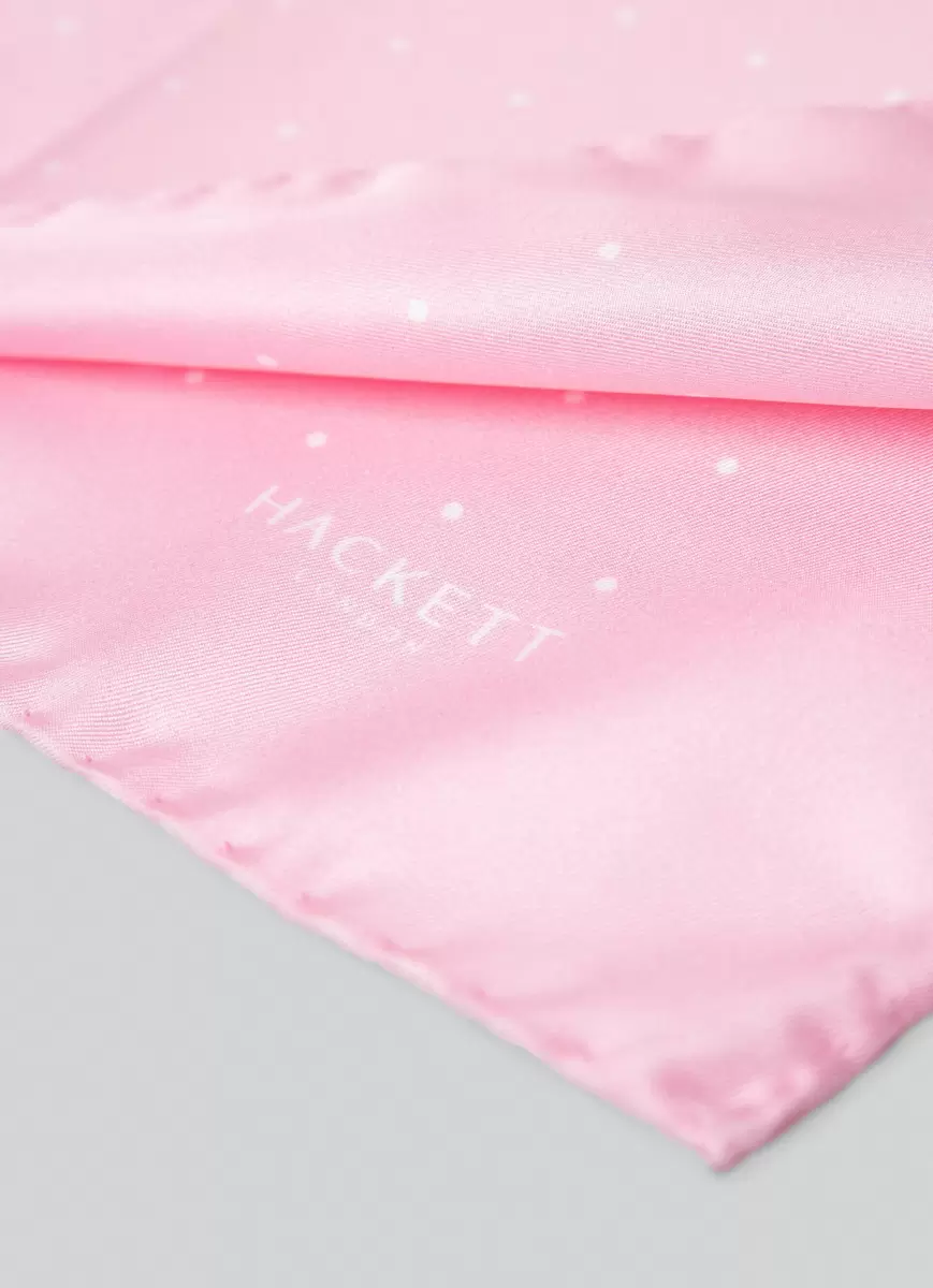 Herren Pink Tuch Aus Seide Gepunktet Hackett London Krawatten & Einstecktücher - 1
