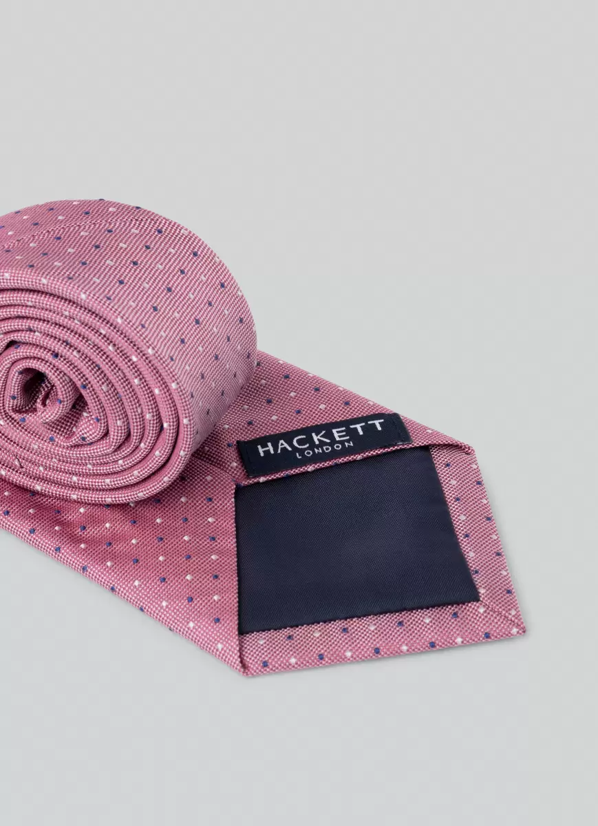 Pink Hackett London Krawatten & Einstecktücher Krawatte Aus Seide Gepunktet Herren - 1