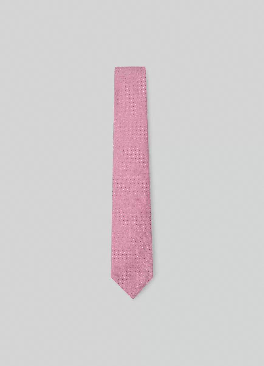 Pink Hackett London Krawatten & Einstecktücher Krawatte Aus Seide Gepunktet Herren