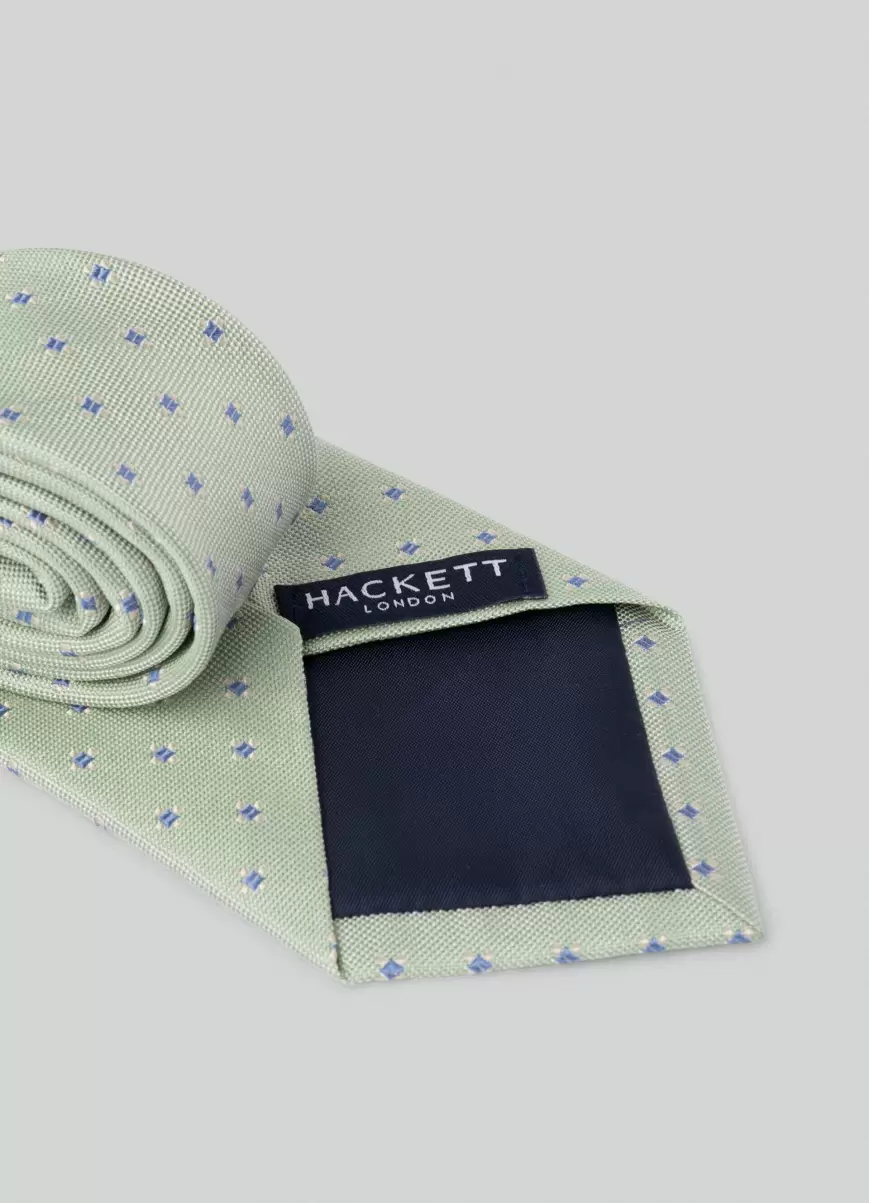 Herren Hackett London Krawatten & Einstecktücher Krawatte Aus Seide Kleeblätter Mint Green - 1
