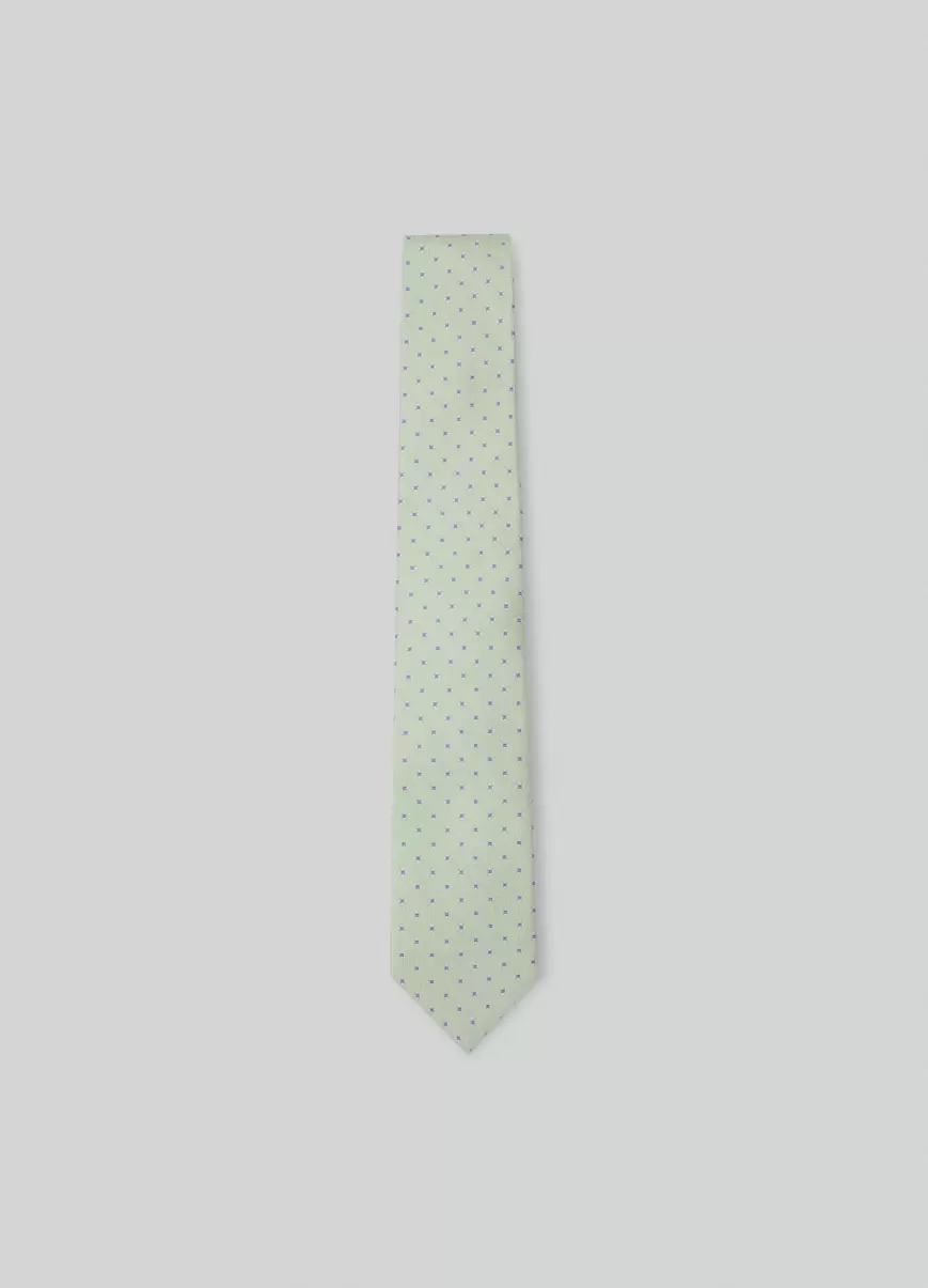 Herren Hackett London Krawatten & Einstecktücher Krawatte Aus Seide Kleeblätter Mint Green