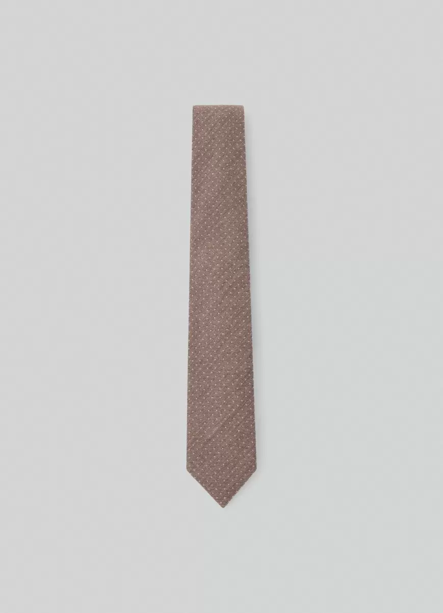 Krawatte Mini-Punktmuster Taupe Beige Krawatten & Einstecktücher Herren Hackett London