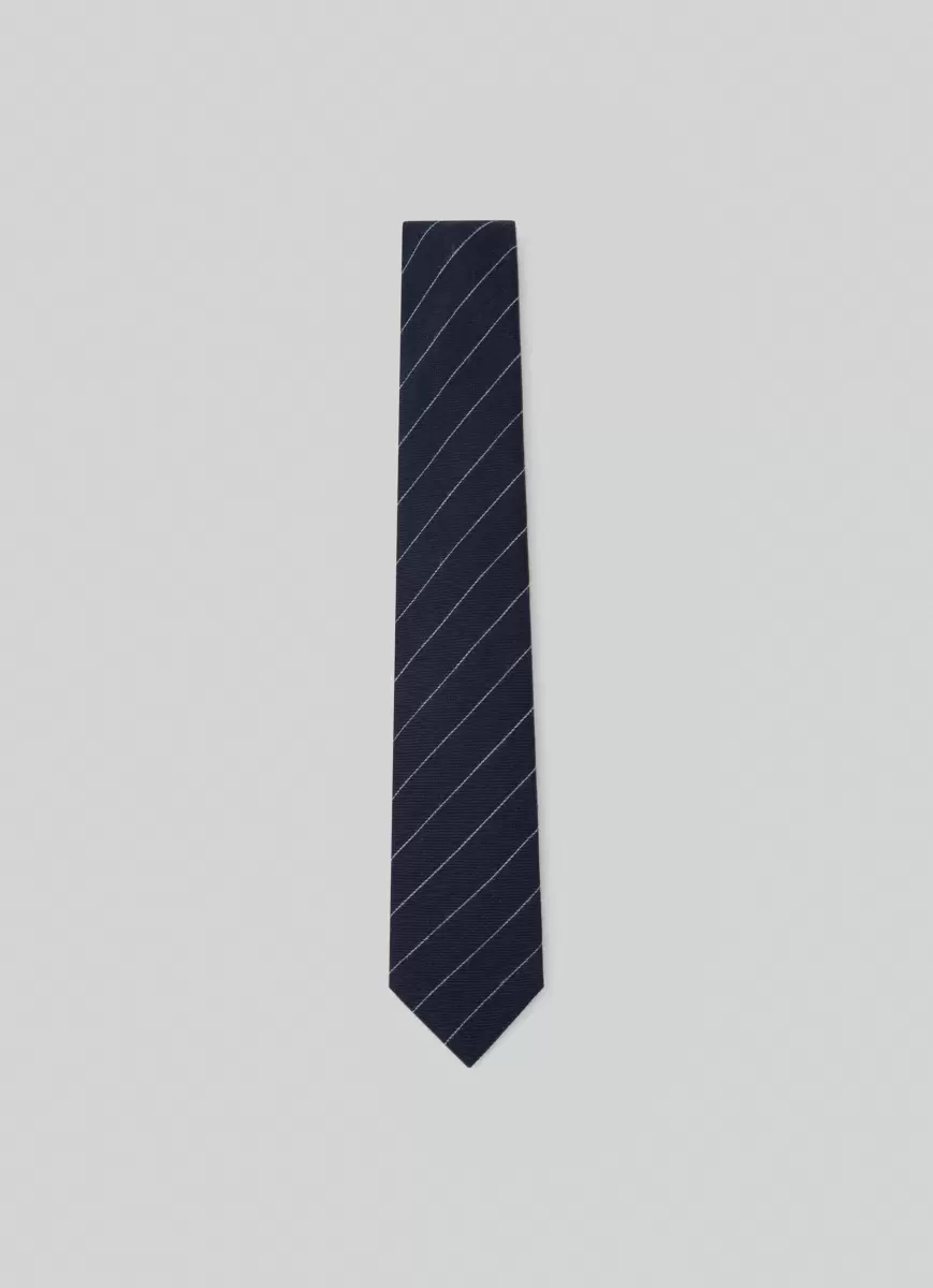 Herren Krawatten & Einstecktücher Krawatte Nadelstreifen Navy Hackett London