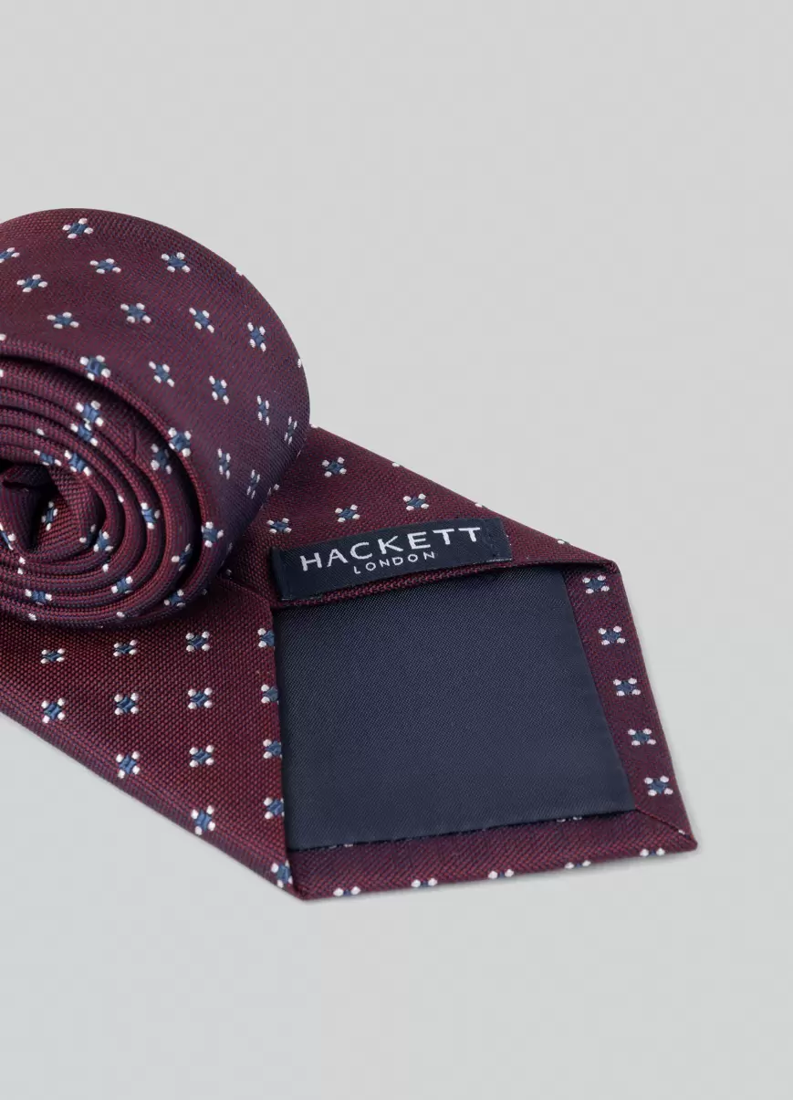 Krawatten & Einstecktücher Krawatte Aus Seide Kleeblätter Wine Purple Herren Hackett London - 1