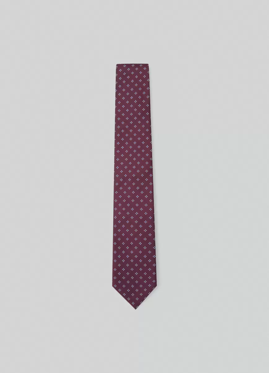 Krawatten & Einstecktücher Krawatte Aus Seide Kleeblätter Wine Purple Herren Hackett London