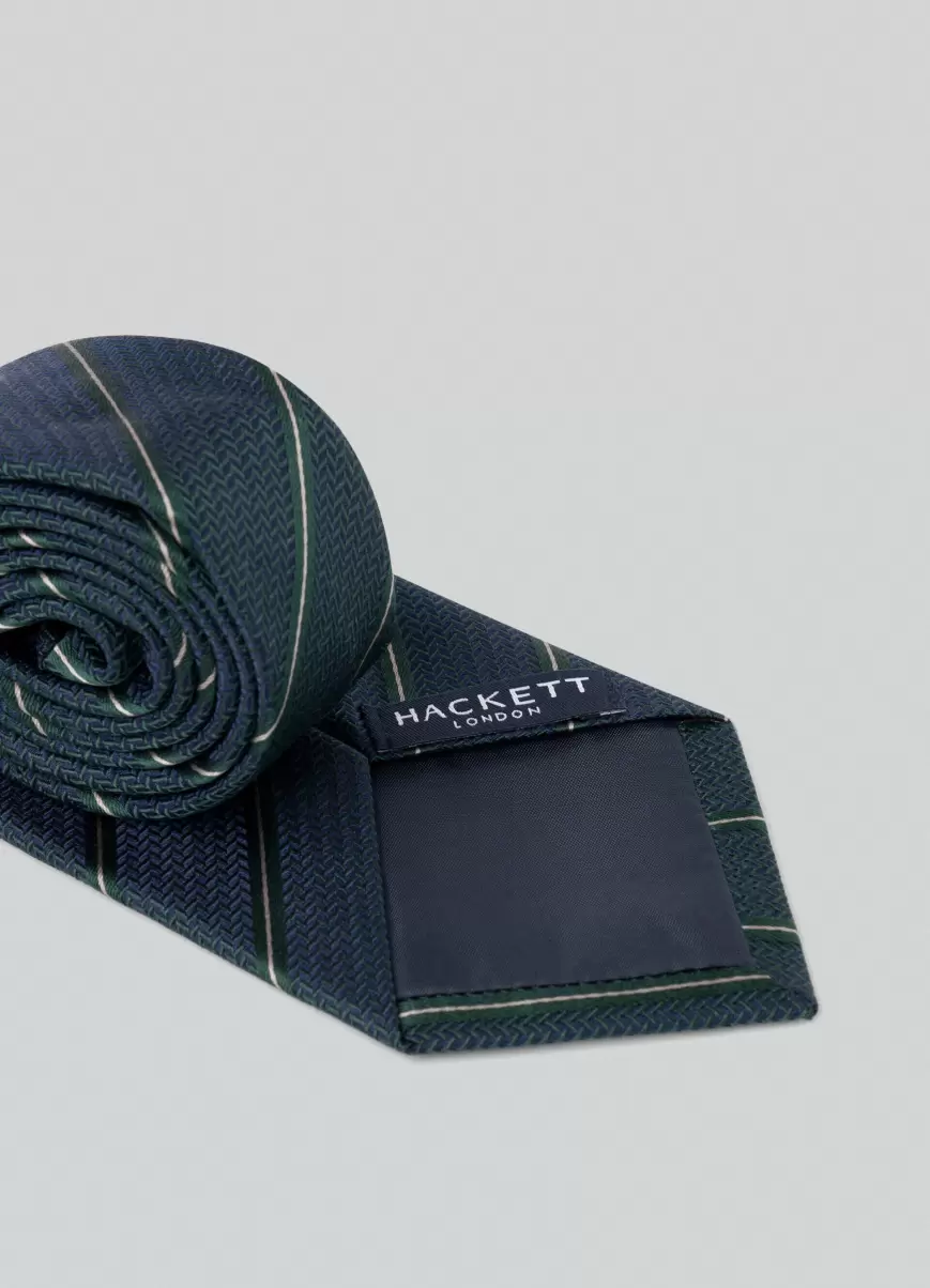 Krawatte Aus Seide Gestreift Herren Hackett London Green Krawatten & Einstecktücher - 1