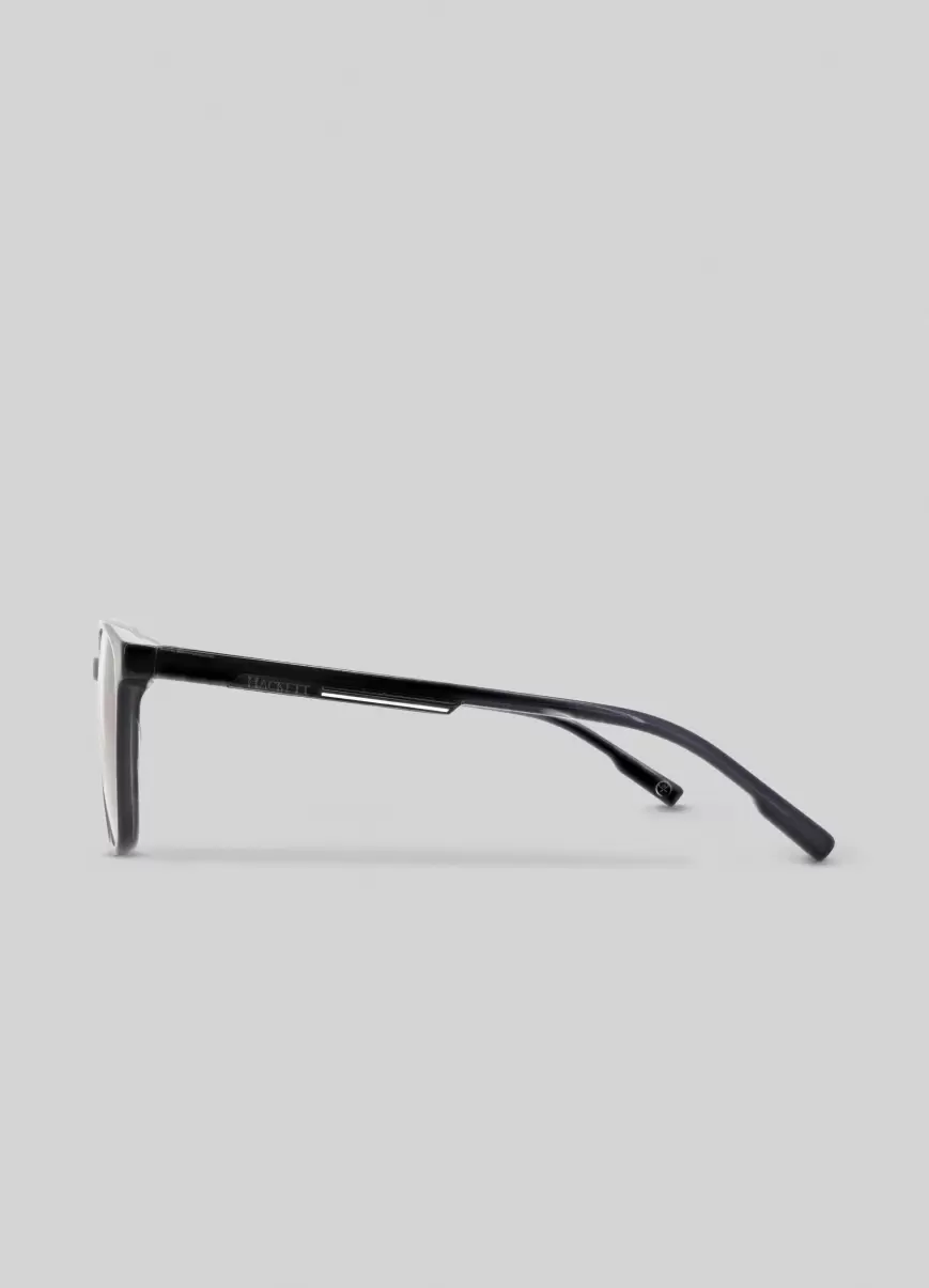 Herren Sonnenbrille Rund Linien Black Hackett London Sonnenbrillen - 2