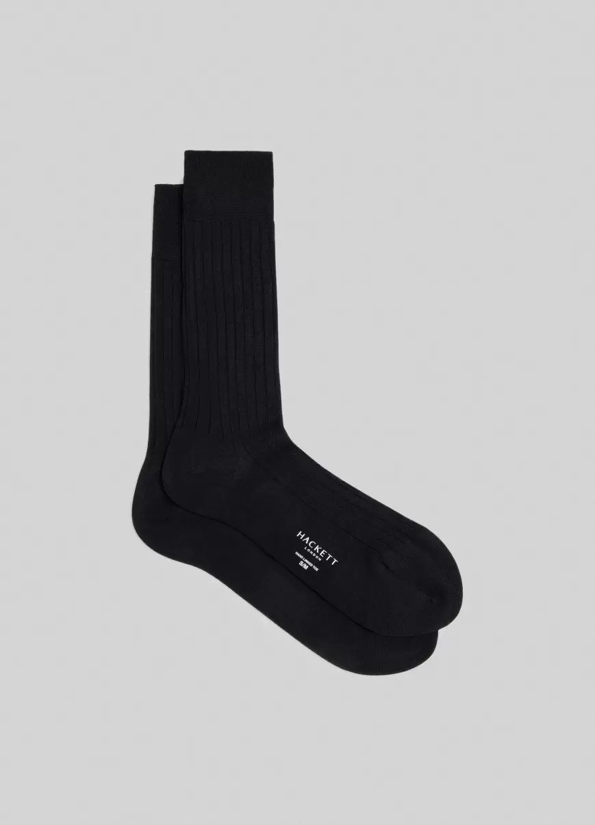 Unterwäsche & Socken Black Socken Baumwolle Gerippt Herren Hackett London