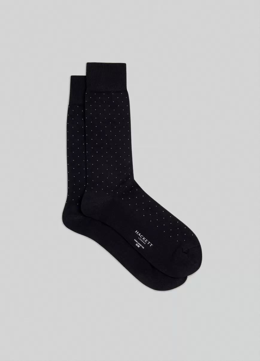 Herren Hackett London Unterwäsche & Socken Socken Punktmuster Black