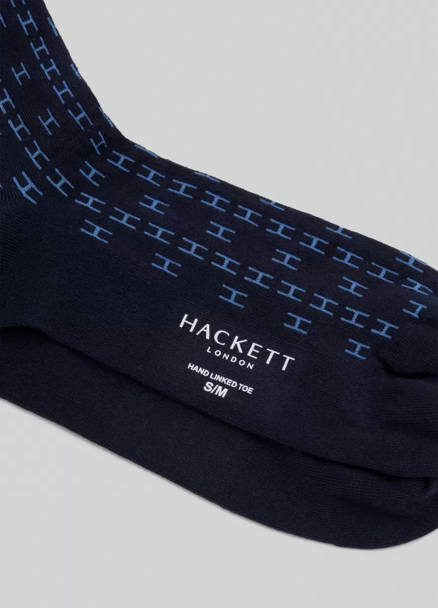 Herren Unterwäsche & Socken Hackett London Socken H-Logo Navy - 1
