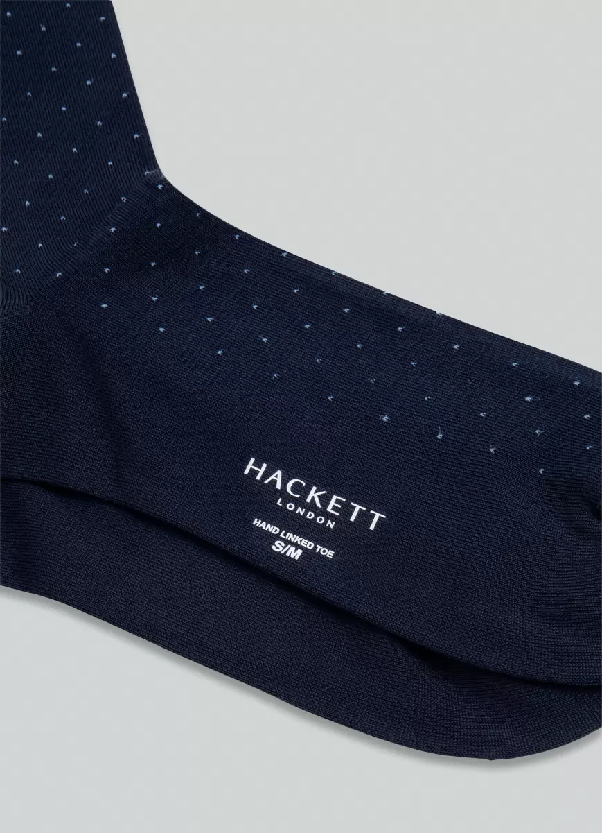 Hackett London Herren Unterwäsche & Socken Socken Punktmuster Navy - 1