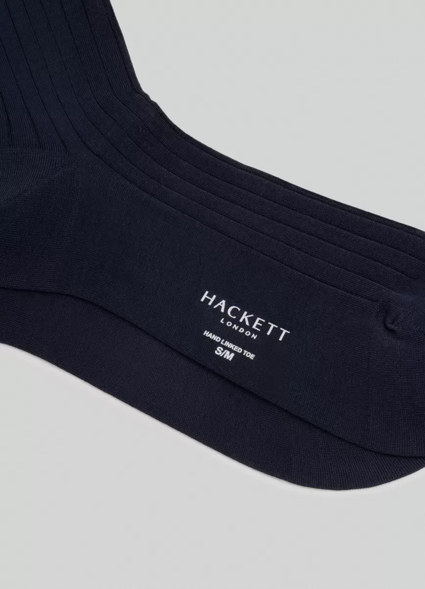 Socken Baumwolle Gerippt Unterwäsche & Socken Herren Hackett London Navy - 1