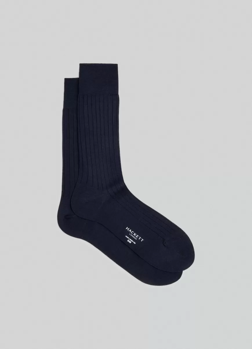 Socken Baumwolle Gerippt Unterwäsche & Socken Herren Hackett London Navy