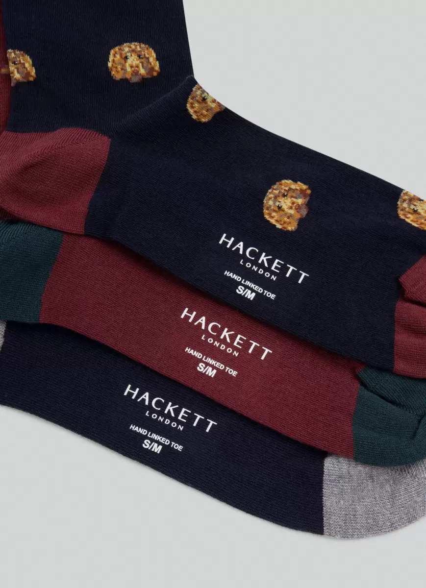 3Er-Pack Socken Verschieden Harry Herren Hackett London Navy Unterwäsche & Socken - 1