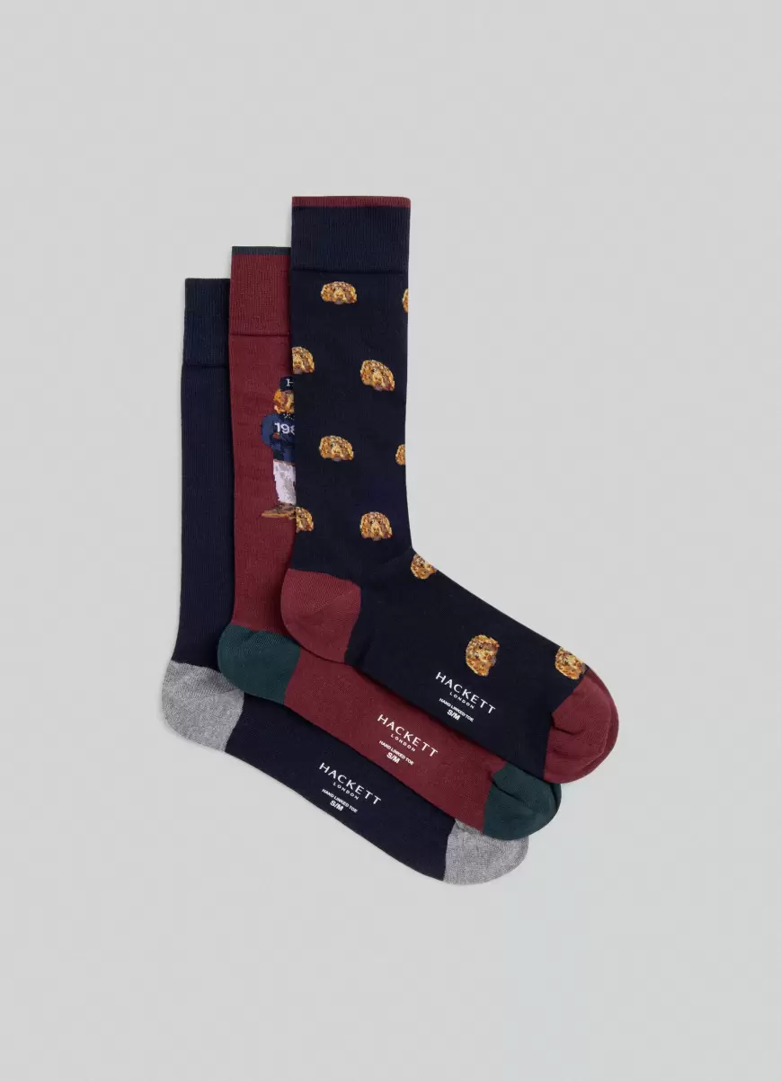 3Er-Pack Socken Verschieden Harry Herren Hackett London Navy Unterwäsche & Socken