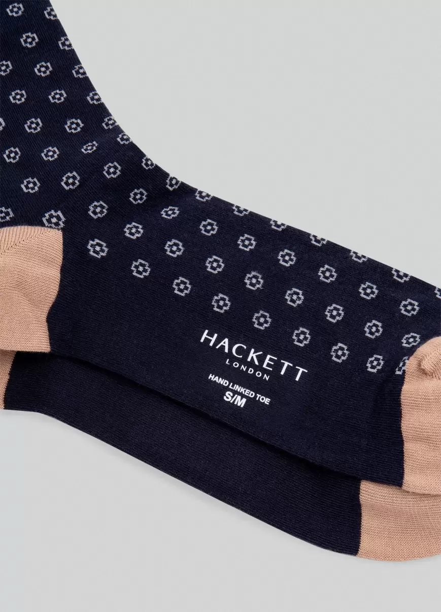 Herren Unterwäsche & Socken Socken Geometrisches Muster Navy Hackett London - 1
