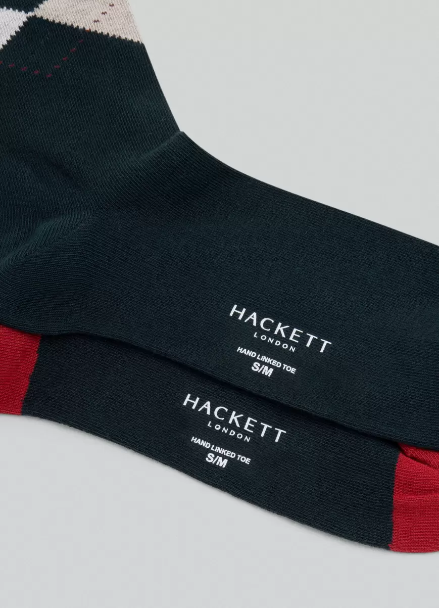 Unterwäsche & Socken Herren Hackett London 2Er-Pack Socken Baumwolle Forest Green - 1