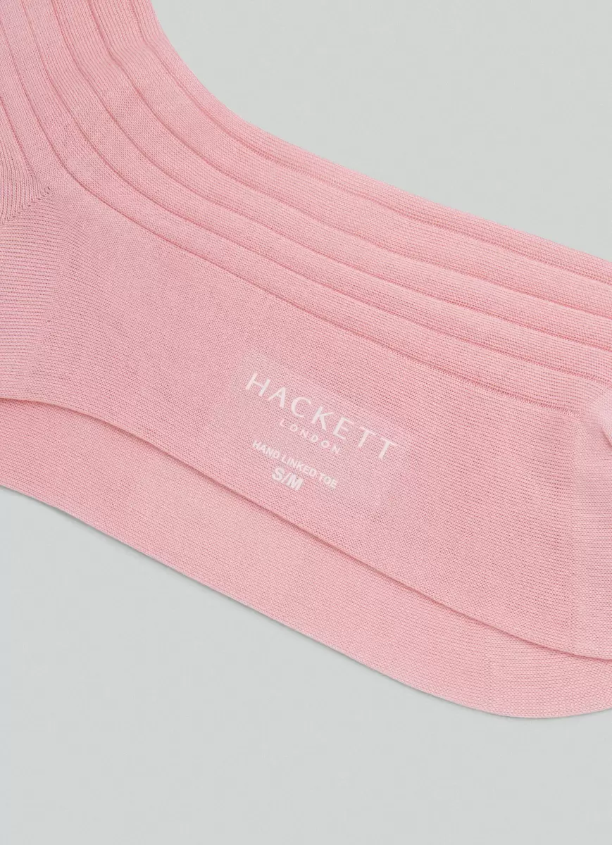 Hackett London Unterwäsche & Socken Socken Baumwolle Gerippt Herren Rose Pink - 1
